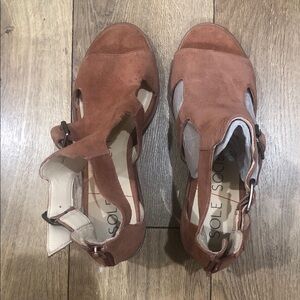 Sole Society Women's Brown Suede Sandals